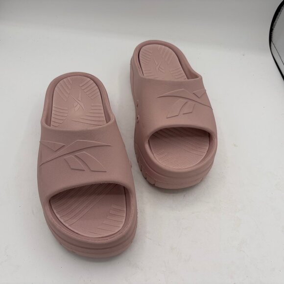 Women’s Reebok Slide pink chunky Sandals platform size 9 - Picture 1 of 6